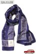 画像1: 「CAL O LINE」×「KOTSUBO」VINTAGE CROSS BANDANA STOLE キャルオーライン ヴィンテージ クロス柄 バンダナストール  CKTW-113 [ネイビー] (1)