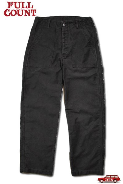 画像1: 「FULLCOUNT」French Moleskin Utility Trousers フルカウント フレンチモールスキン ユーティリティートラウザーズ [ブラック] (1)