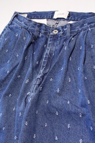 画像3: 「CAL O LINE」PUNCHING DENIM PANTS USED キャルオーライン パンチング ダメージデニムパンツ ウォッシュ加工 CAL222-090-UD [ユーズドブルー]