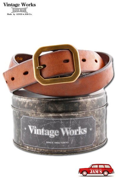 画像1: 「Vintage Works」ヴィンテージワークス ナロー レザーベルト 細ベルト DH5726 [ブロンズ/ダークブラウン] (1)