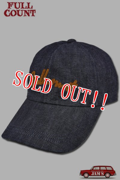 画像1: 「FULLCOUNT」CHAIN EMBROIDERY DENIM CAP　フルカウント チェーンステッチ デニム キャップ [インディゴ] (1)