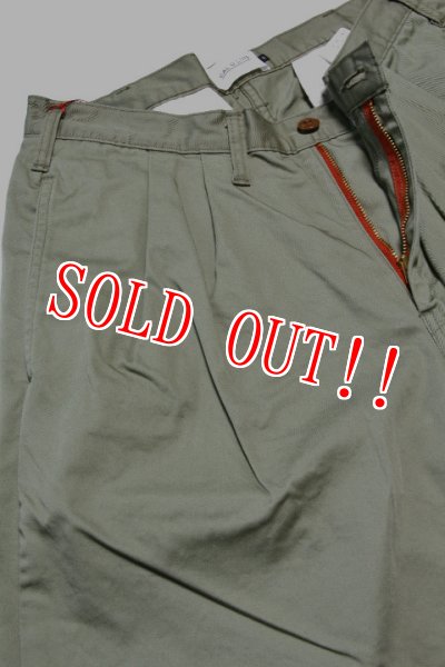画像2: 「CAL O LINE」2TUCK CHINO PANTS キャルオーライン 2タック チノパンツ CL211-092 [ライトオリーブ] (2)