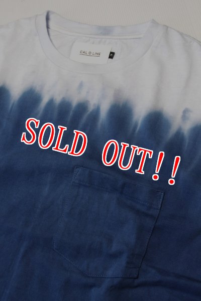 画像3: 「CAL O LINE」×「YUKI D.Y.E」TIE DYE S/S Tee キャルオーライン タイダイ 半袖Tシャツ  CYW-212 [ブルー] (3)