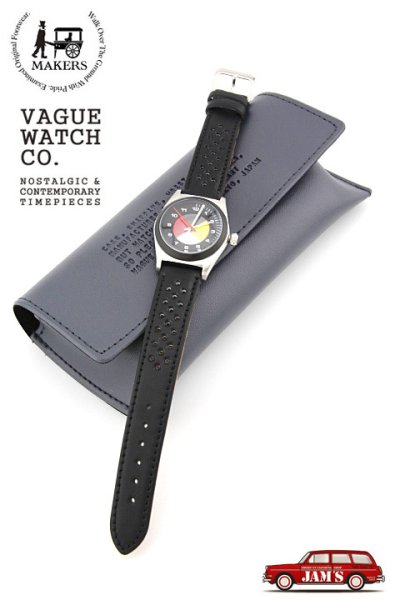 画像1: 「MAKERS」×「VAGUE WATCH」BLINKER LEATHER BELT WATCH メイカーズ ヴァーグウォッチ コラボ 腕時計 カーフレザー  [ブラック] (1)