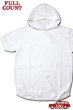 画像1: 「FULLCOUNT」Flat Seam Heavy Weight Hoodie T-Shirt フルカウント フラットシーマ フーディー半袖Tシャツ  [ホワイト] (1)
