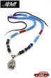 画像1: 「Mt.hill」Turquoise Pendant with Whiteheart Beads Blue & Red マウントヒル ターコイズペンダント ニューランダーターコイズ [230923] (1)