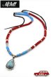 画像1: 「Mt.hill」Turquoise Pendant with Whiteheart Beads Blue & Red マウントヒル ターコイズペンダント ロイストンターコイズ [230923] (1)