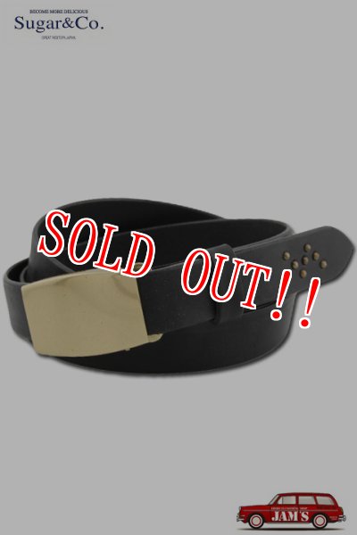 画像1: 「Sugar & Co.」Daddy's Leather Belt シュガーアンドカンパニー ダディーズ レザーベルト [ブラック] (1)