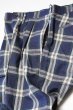 画像3: 「ILL180°」LINEN PLAID 2-TUCK PANTS イルワンエイティ リネン 2タック チェックパンツ ILL241-35 [ネイビー] (3)