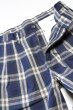 画像2: 「ILL180°」LINEN PLAID 2-TUCK PANTS イルワンエイティ リネン 2タック チェックパンツ ILL241-35 [ネイビー] (2)