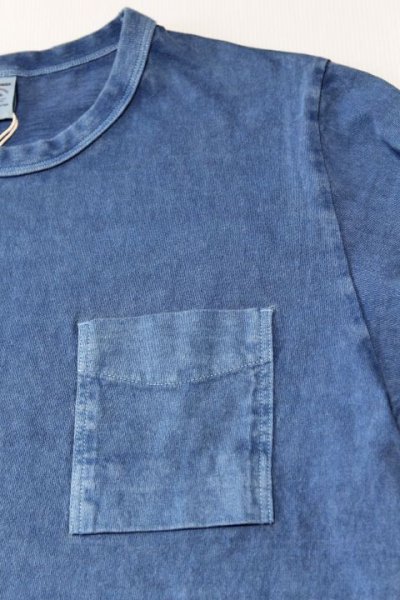 画像3: 「Jackman」Pocket Long Sleeve T-Shirt ジャックマン ポケット ピグメント染め ロングスリーブTee JM5317PD [フェードブルー]