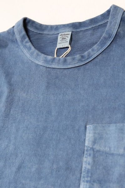 画像1: 「Jackman」Pocket Long Sleeve T-Shirt ジャックマン ポケット ピグメント染め ロングスリーブTee JM5317PD [フェードブルー]