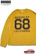 画像1: 「ILL180°」"BERKELEY 68" FOOT BALL Tee イルワンエイティ バークレー カリフォルニア フットボール ロンTee ILL241-22 [マスタード] (1)