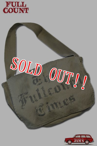 画像1: 「FULLCOUNT」News Paper Bag ”The Fullcount Times” フルカウント ニュースペーパーバッグ ヴィンテージ加工 [オリーブ] (1)