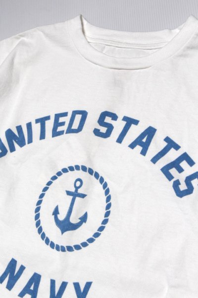 画像1: 「FULLCOUNT」U.S. NAVY T-Shirt フルカウント USネイビー プリントTシャツ [ホワイト]