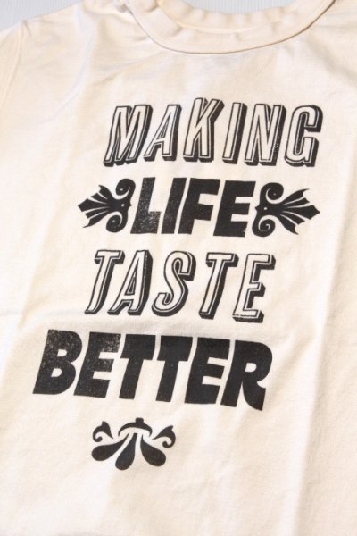 画像2: [2024年限定]「FULLCOUNT」MAKING LIFE TASTE BETTER  T-Shirt フルカウント ステファン・ケニー コラボ プリントTシャツ [エクルー]