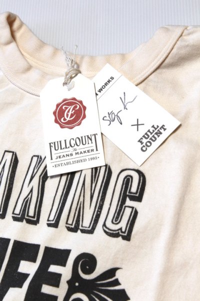 画像1: [2024年限定]「FULLCOUNT」MAKING LIFE TASTE BETTER  T-Shirt フルカウント ステファン・ケニー コラボ プリントTシャツ [エクルー]