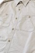 画像3: 「FULLCOUNT」Chino Work Shirt フルカウント チノ ワークシャツ [ベージュ] (3)