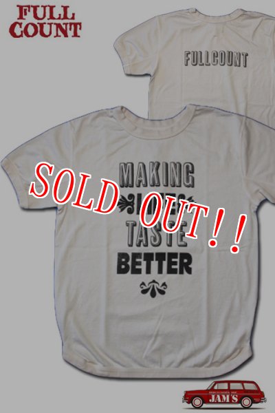 画像1: [2024年限定]「FULLCOUNT」MAKING LIFE TASTE BETTER  T-Shirt フルカウント ステファン・ケニー コラボ プリントTシャツ [エクルー] (1)