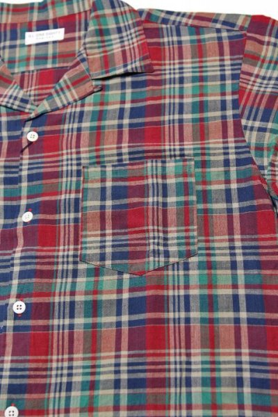 画像1: 「ILL180°」MADRAS SHIRT イルワンエイティ マドラスチェック 半袖シャツ ILL241-10 [レッド]