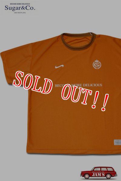 画像1: 「Sugar & Co.」Mesh Soccer Tee シュガーアンドカンパニー メッシュ サッカー Tシャツ [オレンジ] (1)