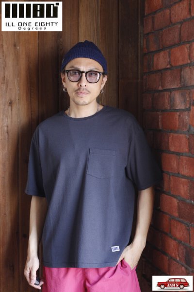 画像3: 「ILL180°」SOLID POCKET S/S Tee イルワンエイティ ソリッド ポケット半袖 Tシャツ ILL241-20 [ブラック]