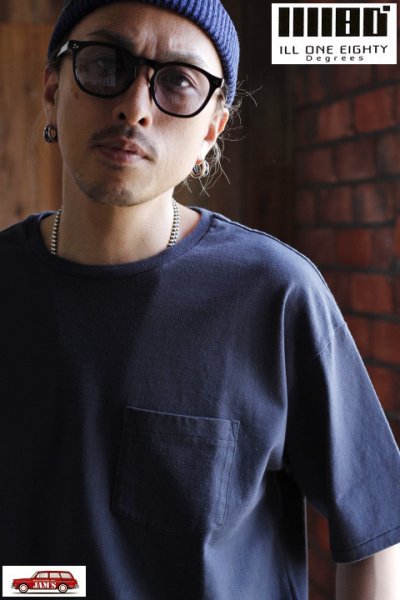 画像8: 「ILL180°」SOLID POCKET S/S Tee イルワンエイティ ソリッド ポケット半袖 Tシャツ ILL241-20 [ブラック/フェードブラック] (8)