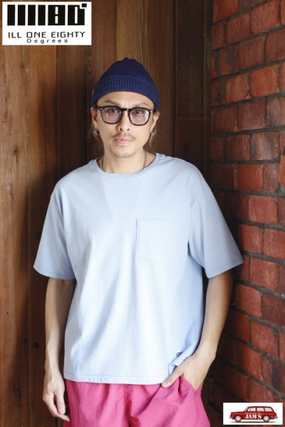 画像3: 「ILL180°」SOLID POCKET S/S Tee イルワンエイティ ソリッド ポケット半袖 Tシャツ ILL241-20 [サックス]