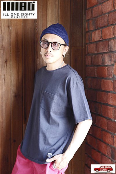 画像6: 「ILL180°」SOLID POCKET S/S Tee イルワンエイティ ソリッド ポケット半袖 Tシャツ ILL241-20 [ブラック/フェードブラック] (6)