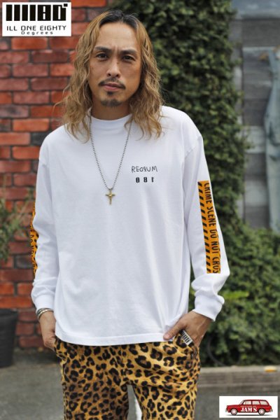 画像3: 「ILL180°」"REDRUM" LONG SLEEVE Tee イルワンエイティ レッドラム・マーダー プリントロンTee ILL242-06 [ホワイト]