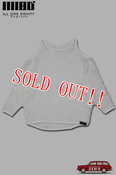 画像1: [Lady's]「ILL180°」BIG MESH PULLOVER イルワンエイティ ビッグメッシュ プルオーバー ILL241-45 [ホワイト] (1)