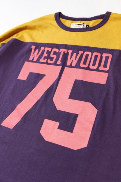 画像1: 「ILL180°」"WESTWOOD" FOOT BALL Tee イルワンエイティ ウエストウッド フットボール ロンTee ILL242-03 [パープル]