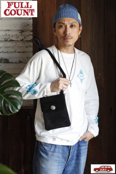 画像3: 「FULLCOUNT」×「Mt.hill」Suede Medicine Shoulder Bag フルカウント マウントヒル コラボ スエード メディスンレザーバッグ [ブラック]