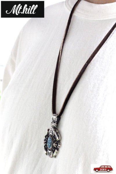 画像3: 【One of a Kind】「Mt.hill」Flare Necklace with TQ マウントヒル フレア ネックレス キングマンターコイズ [240922]