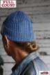 画像11: 「FULLCOUNT」Indigo Ribbed Watch Cap フルカウント インディゴ リブ ワッチキャップ [インディゴ・フェードブルー] (11)