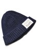 画像4: 「FULLCOUNT」Indigo Ribbed Watch Cap フルカウント インディゴ リブ ワッチキャップ [インディゴ・フェードブルー] (4)