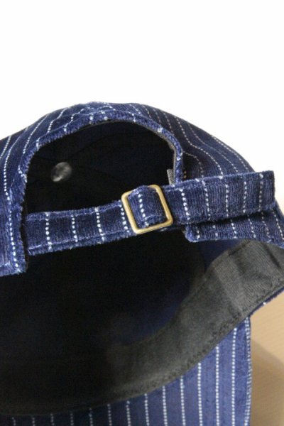 画像3: 「FULLCOUNT」INDIGO WABASH CORDUROY BB CAP フルカウント インディゴ ウォバッシュ コーデュロイ ベースボールキャップ [インディゴブルー]