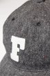 画像3: 「FULLCOUNT」6Pannel Tweed BB CAP フルカウント 6パネル ツイード ベースボールキャップ [チャコール] (3)