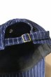 画像5: 「FULLCOUNT」INDIGO WABASH CORDUROY BB CAP フルカウント インディゴ ウォバッシュ コーデュロイ ベースボールキャップ [インディゴブルー] (5)