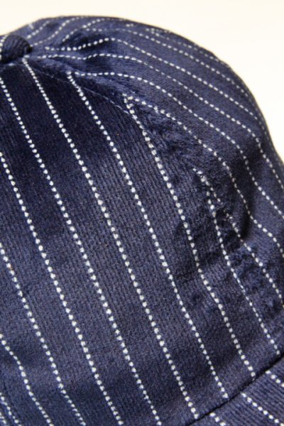 画像1: 「FULLCOUNT」INDIGO WABASH CORDUROY BB CAP フルカウント インディゴ ウォバッシュ コーデュロイ ベースボールキャップ [インディゴブルー]