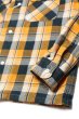 画像4: 「FULLCOUNT」Original Cotton Check Flannel Open Collar Shirt フルカウント コットンチェック フランネル オープンカラーシャツ [イエロー×グリーン] (4)