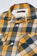 画像2: 「FULLCOUNT」Original Cotton Check Flannel Open Collar Shirt フルカウント コットンチェック フランネル オープンカラーシャツ [イエロー×グリーン] (2)