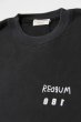 画像2: 「ILL180°」"REDRUM" SWEAT SHIRT イルワンエイティ プリント スウェット ユーズド加工 ILL242-16C [ブラック] (2)