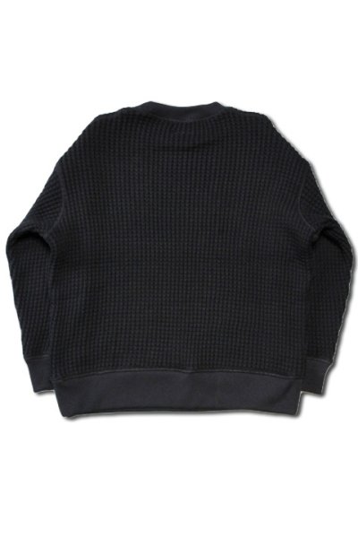 画像2: 「Jackman」Big Waffle Crewneck ジャックマン ビッグワッフル クリーネック JM7479「ブラック」