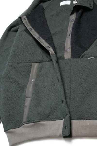 画像1: 「Sugar & Co.」Storm Fleece Snap Jacket シュガーアンドカンパニー ストーム フリースジャケット [カーキ]