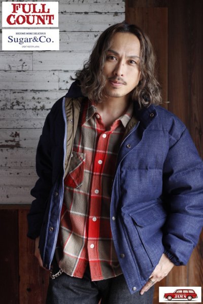 画像3: 「FULLCOUNT」×「Sugar&Co.」Denim Sagarmatha Down Jacket フルカウント シュガーアンドカンパニー コラボ デニム サガルマータ ダウンジャケット SG2024 [インディゴ]