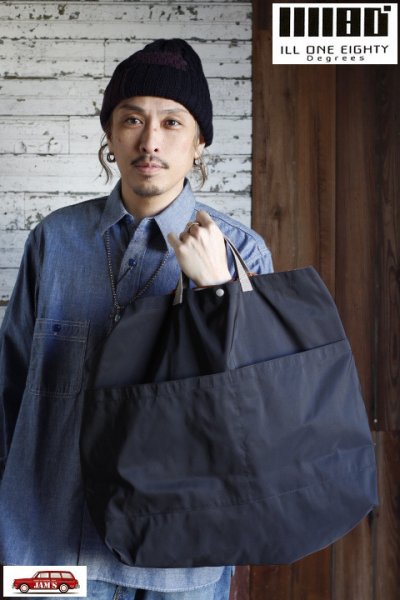 画像2: 「ILL180°」×「dzt」UTILITY BAG LARGE イルワンエイティ コラボ ナイロン ユーティリティーバッグ ラージ ILL241-49DZL [ブラック]