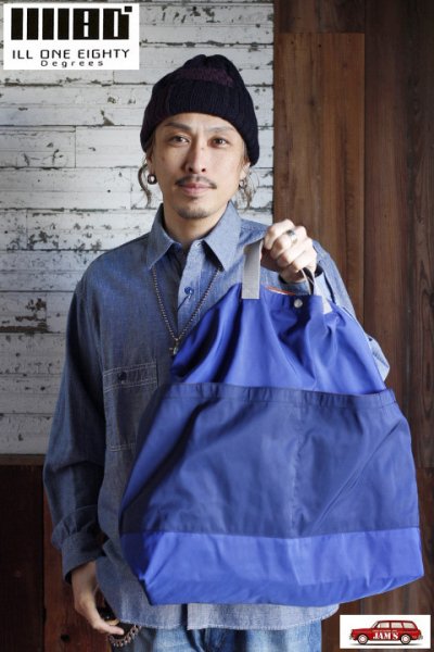 画像2: 「ILL180°」×「dzt」UTILITY BAG LARGE イルワンエイティ コラボ ナイロン ユーティリティーバッグ ラージ ILL241-49DZL [ネイビー]