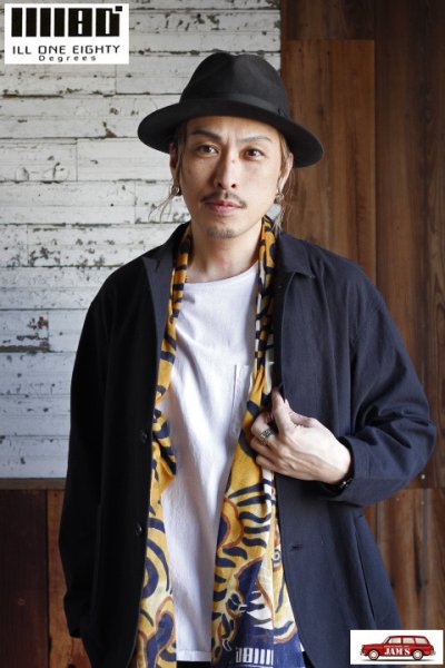 画像3: 「ILL180°」PRINT STOLE （TIGER） イルワンエイティ プリント タイガー ストール ILL251-54T [ブラック・イエロー]