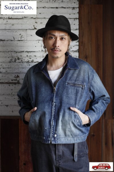 画像3: 「Sugar & Co.」Denim Wind Proof Jacket (Workers Wash) シュガーアンドカンパニー デニム ウィンドプルーフ ジャケット ヴィンテージ加工 [フェードインディゴ]